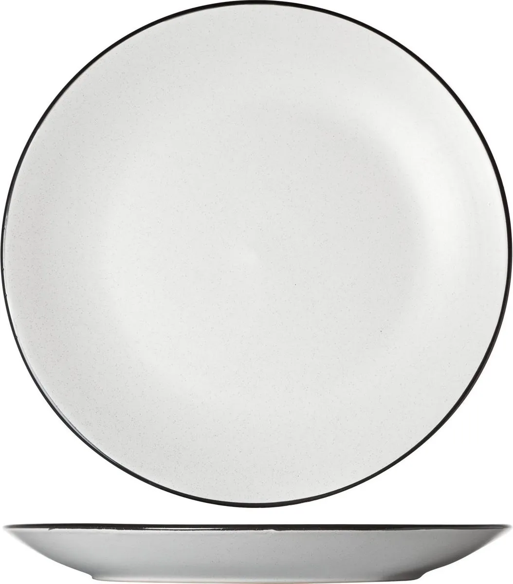 Cosy&Trendy Speckle White Plat Bord Ø27cm - Set van 6