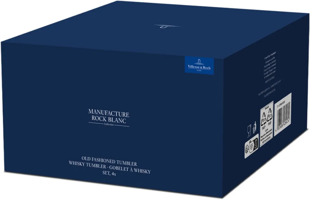 Villeroy & Boch Manufacture Rock Whiskybeker - 250ml - 4 Stuks