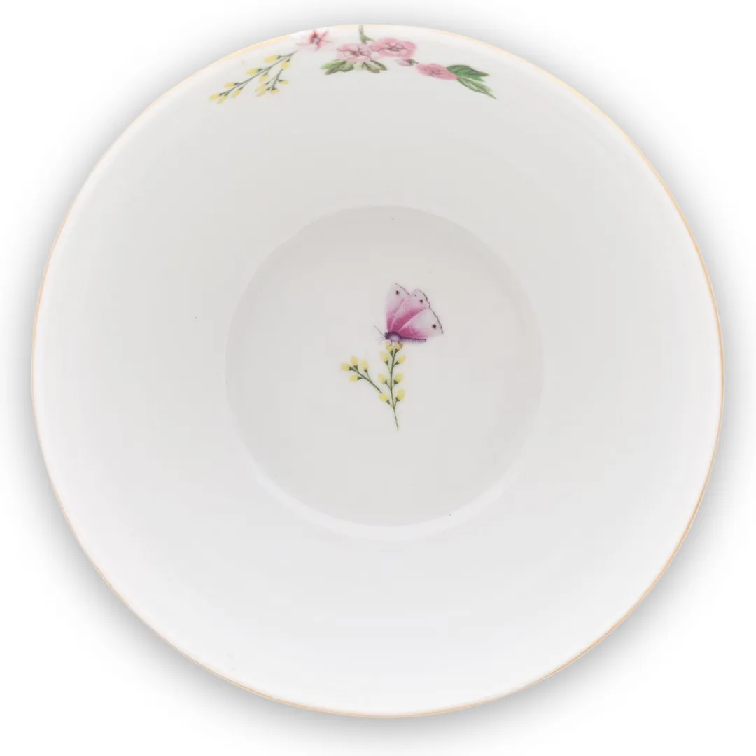 Pip Studio Blushing Birds Kommen Set 2 - 15cm - Wit