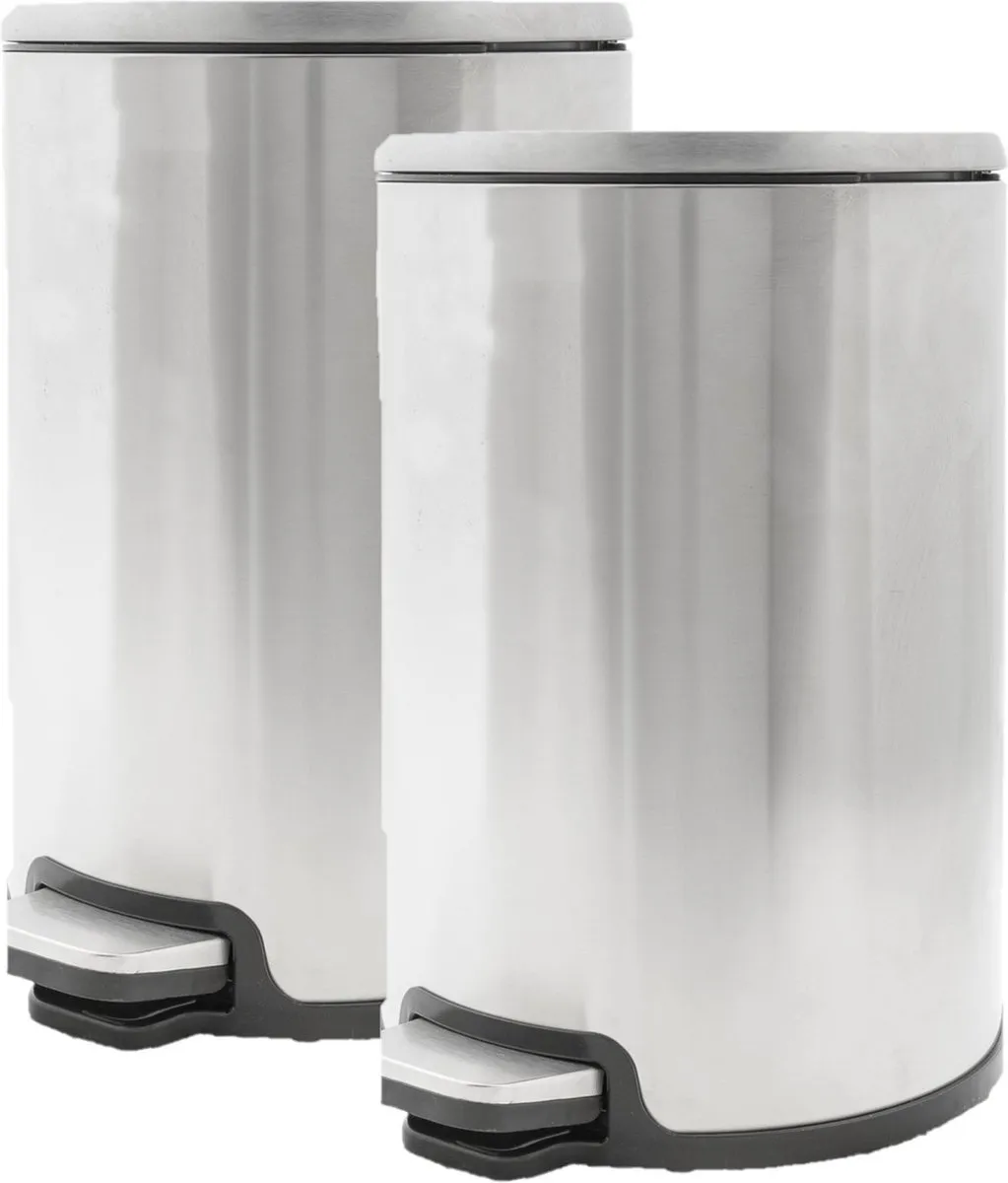Cosy&Trendy Vuilnisbak Pedaalemmer 12L - Zilver