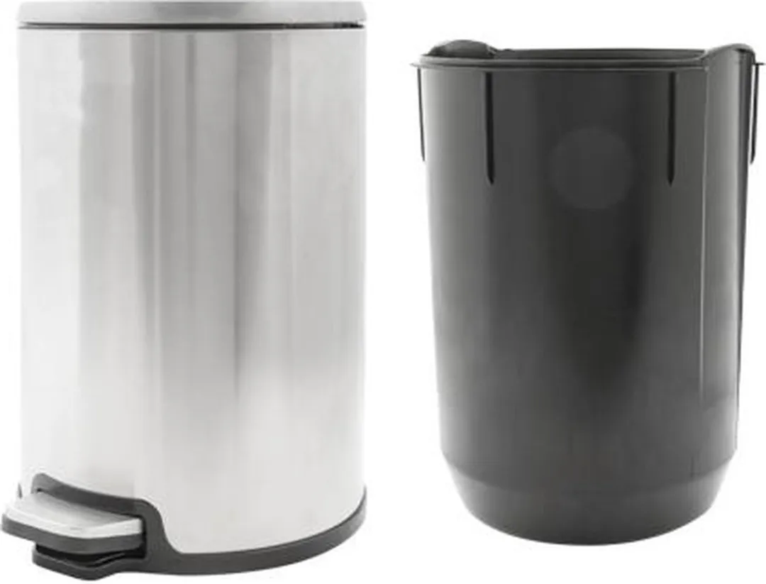 Cosy&Trendy Vuilnisbak Pedaalemmer 12L - Zilver - afbeelding 6 van 6