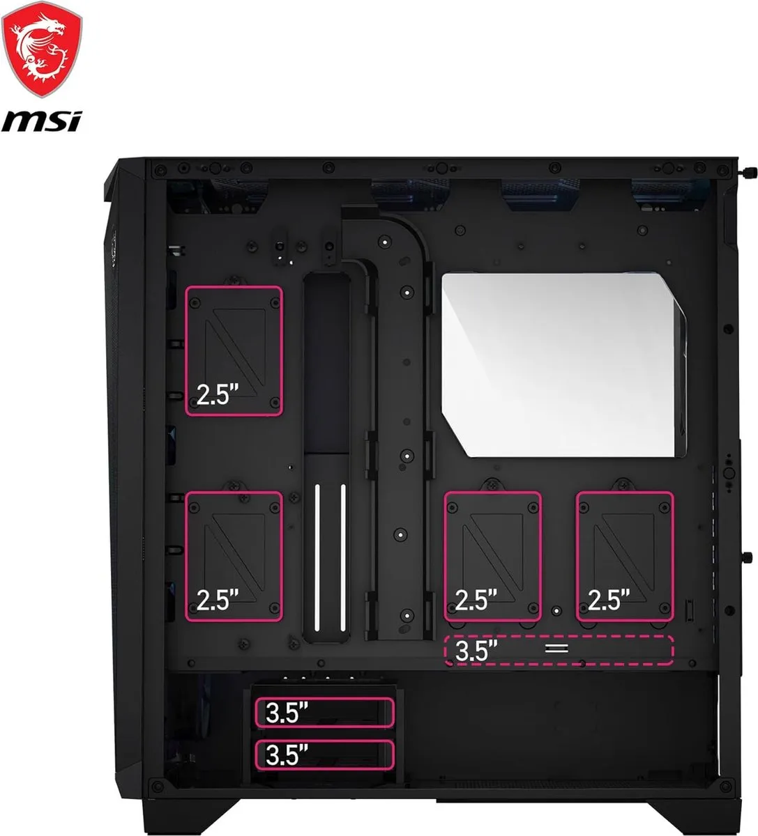 MSI MPG GUNGNIR 300R Airflow PC Behuizing - Zwart