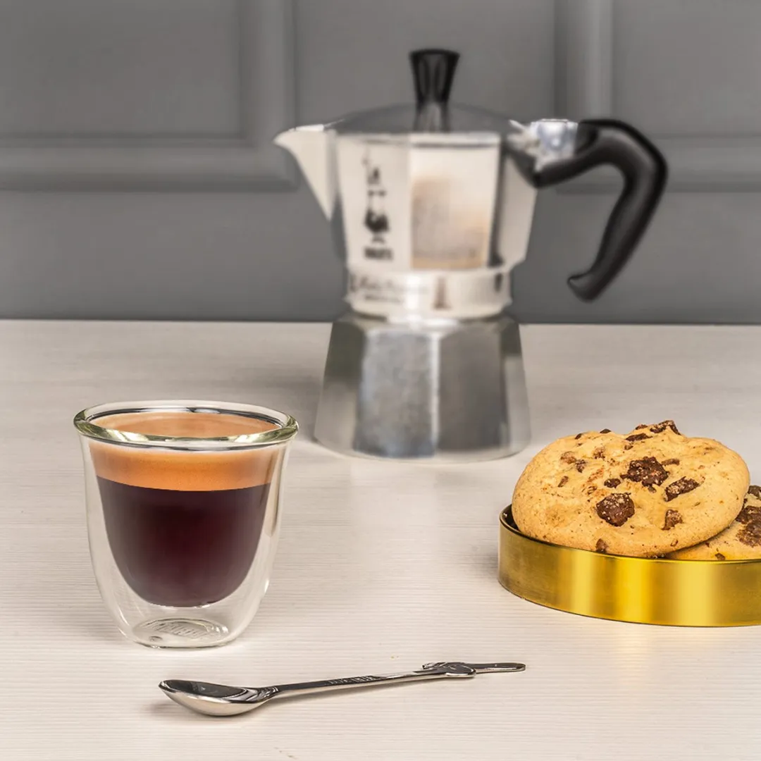 Bialetti Firenze Dubbelwandig Koffieglas 80ml - 2 Stuks