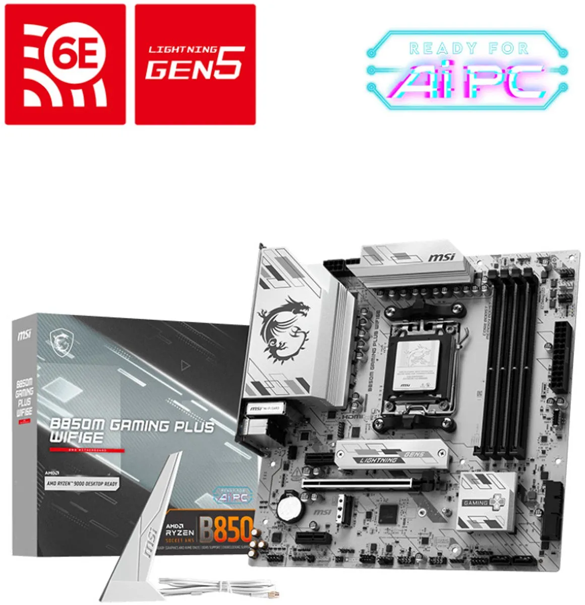 MSI B850M GAMING PLUS WIFI7 AM5 moederbord