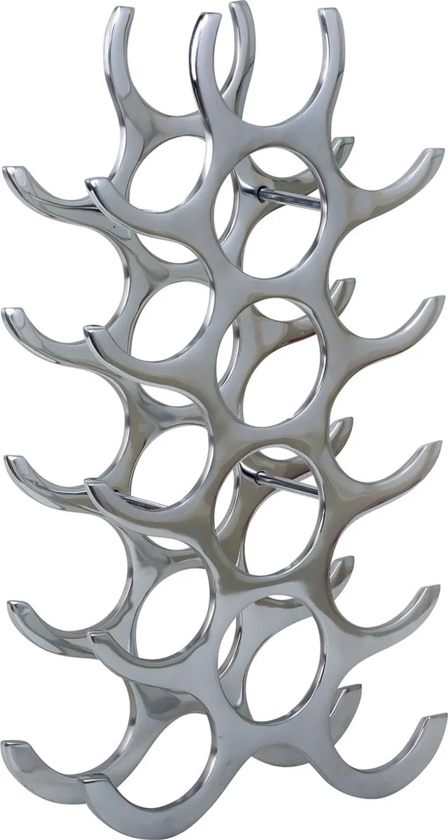 Svenska Living Wijnrek 15 Flessen - Zilver - 31x58cm
