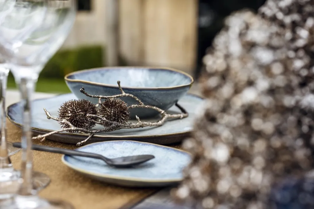Cosy&Trendy Dinerbord Aicha 27x23cm - Blauw