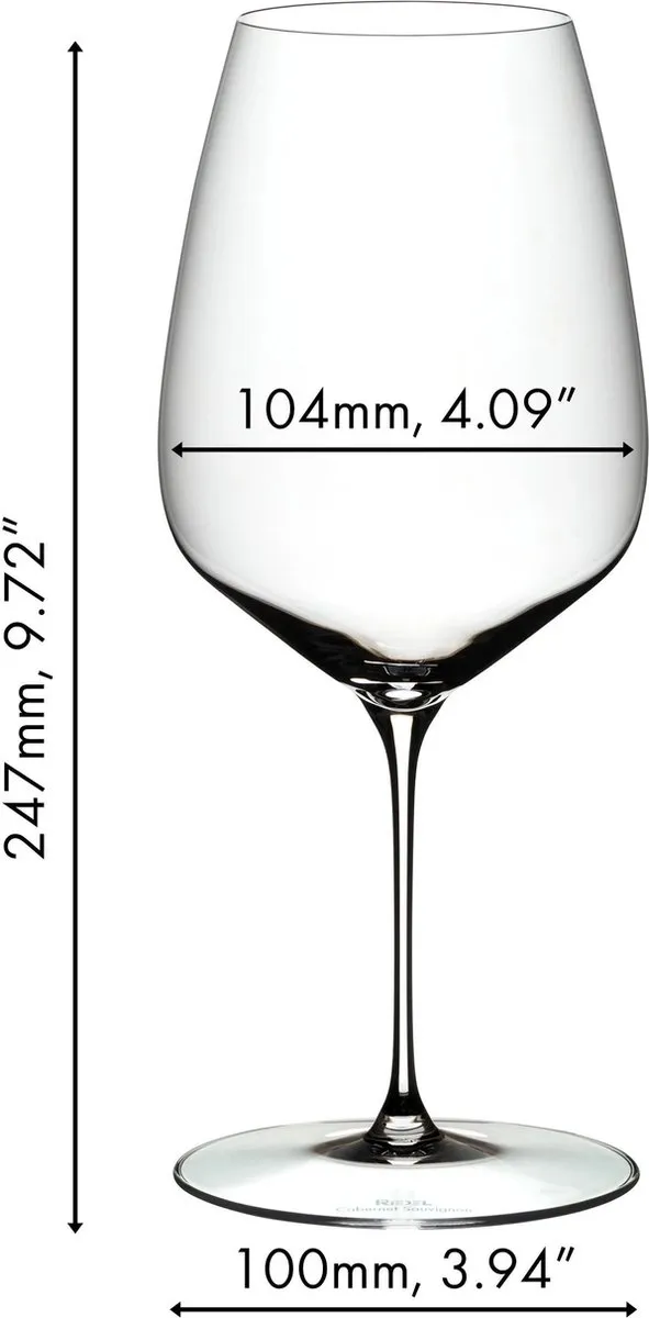 Riedel Veloce Wijnglazen - Cabernet Sauvignon/Merlot - 2 Stuks