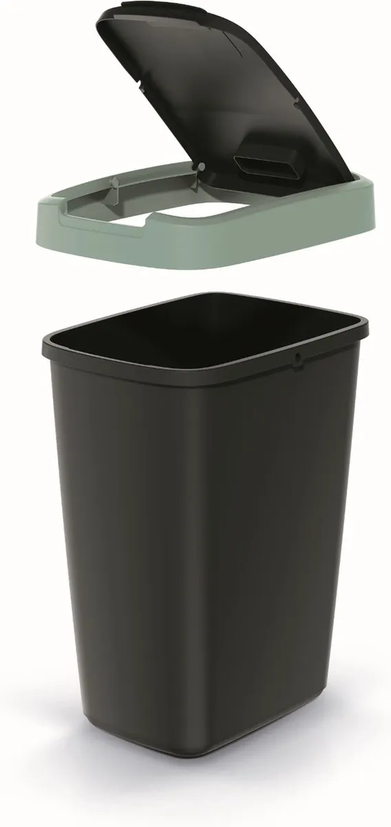 Prosperplast Prullenbak 12L - Groen Frame