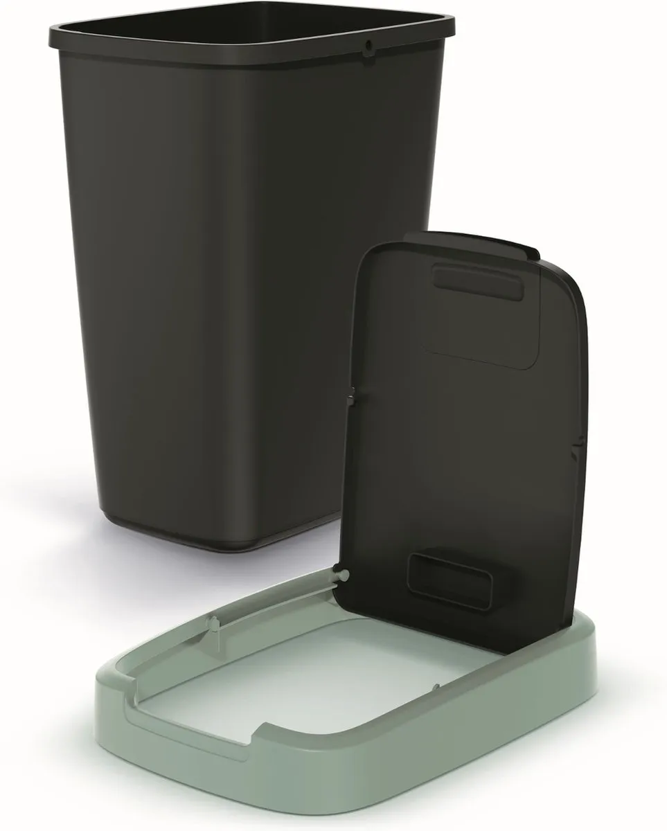 Prosperplast Prullenbak 12L - Groen Frame