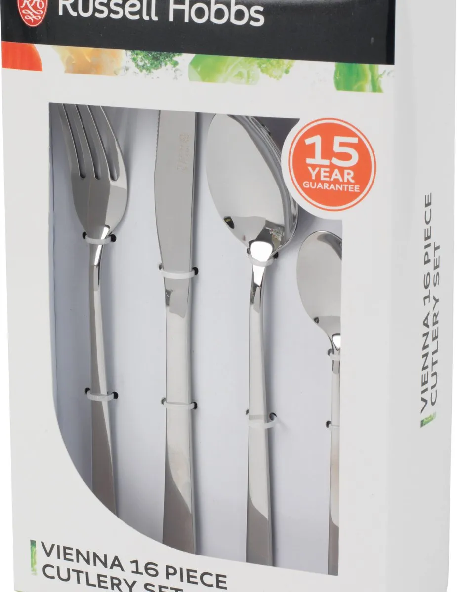 Russell Hobbs Deluxe Vienna Bestekset 16-delig - Zilver - afbeelding 6 van 6