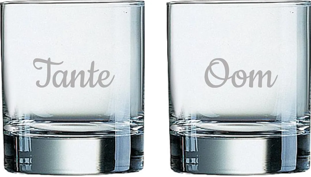 Arcoroc Gegraveerd Whiskeyglas 20cl Tante & Oom