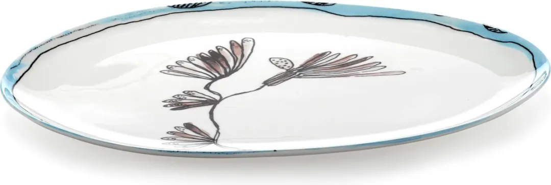 Serax Midnight Flowers By Marni Camelia Aubergine Serveerschaal 35x22,5cm - afbeelding 6 van 6
