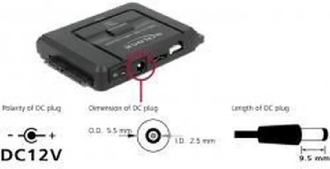 DeLOCK 61486 kabeladapter/verloopstukje Zwart