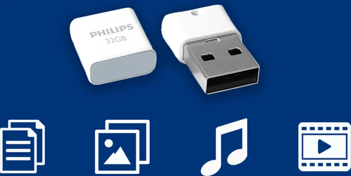 Philips Pico USB Stick 2.0 32GB - FM32FD85B - Grijs