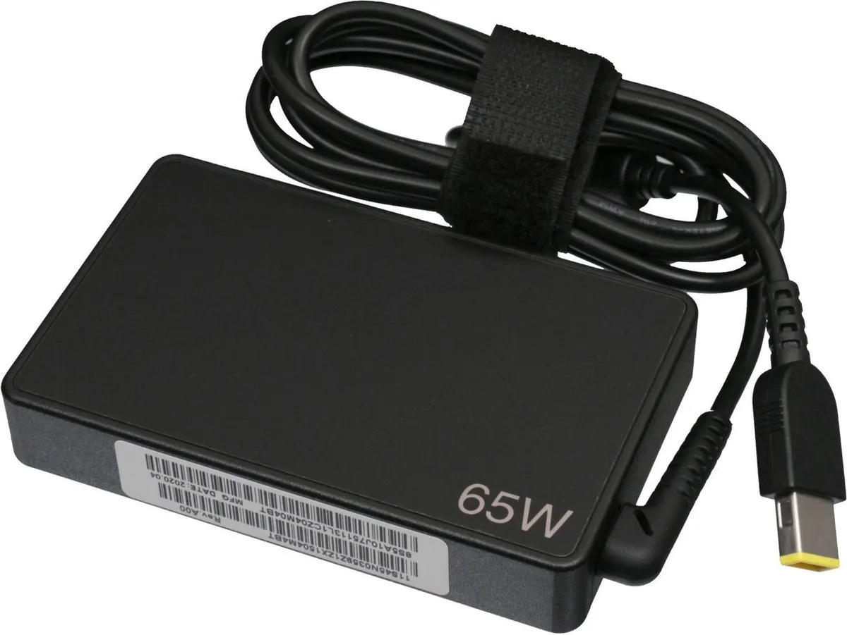 Lenovo 0B47459 Oplader 65W - Zwart - afbeelding 4 van 4