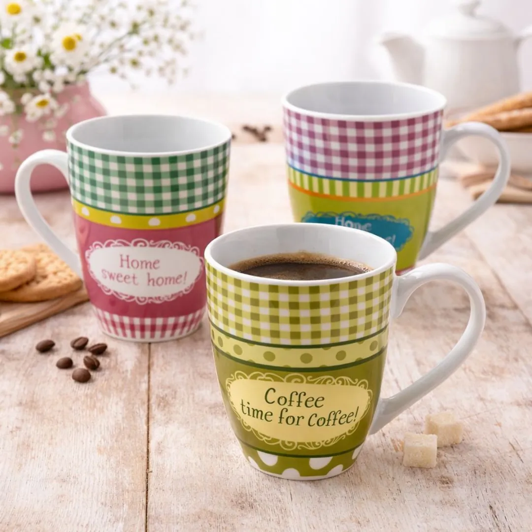 Cosy&Trendy Jumbo Mokken Set 3 Stuks - 450ml - Multikleur
