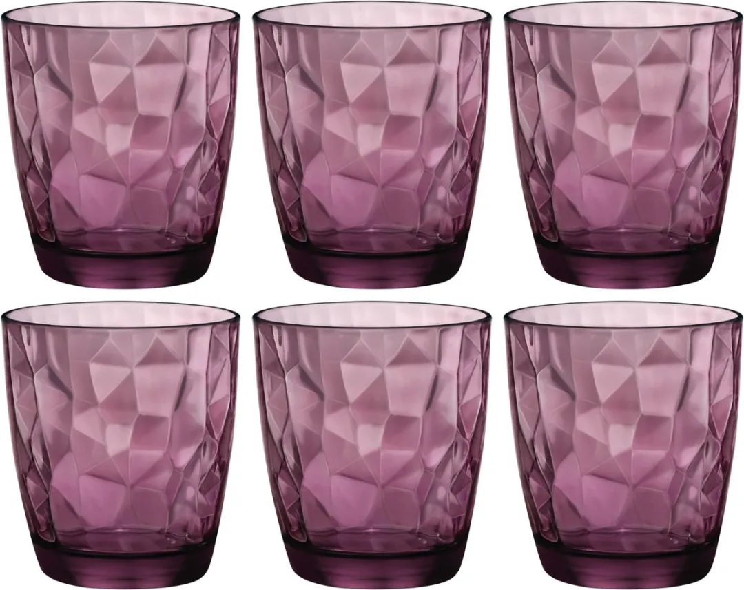 Bormioli Rocco Diamond Tumbler 523237 - 39cl - Paars - 6 Stuks