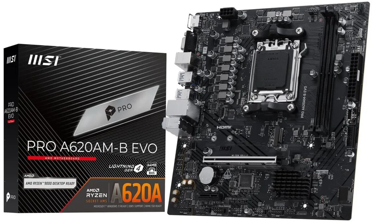 MSI PRO A620AM-B EVO Moederbord - AM5 - Micro-ATX