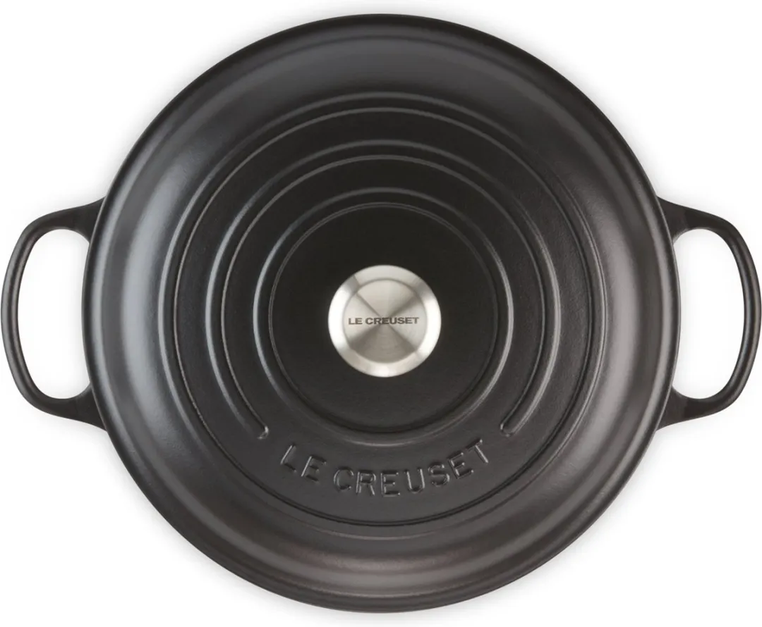 Le Creuset Braadpan Signature Campagnard Mat Zwart 30cm - 3,5L