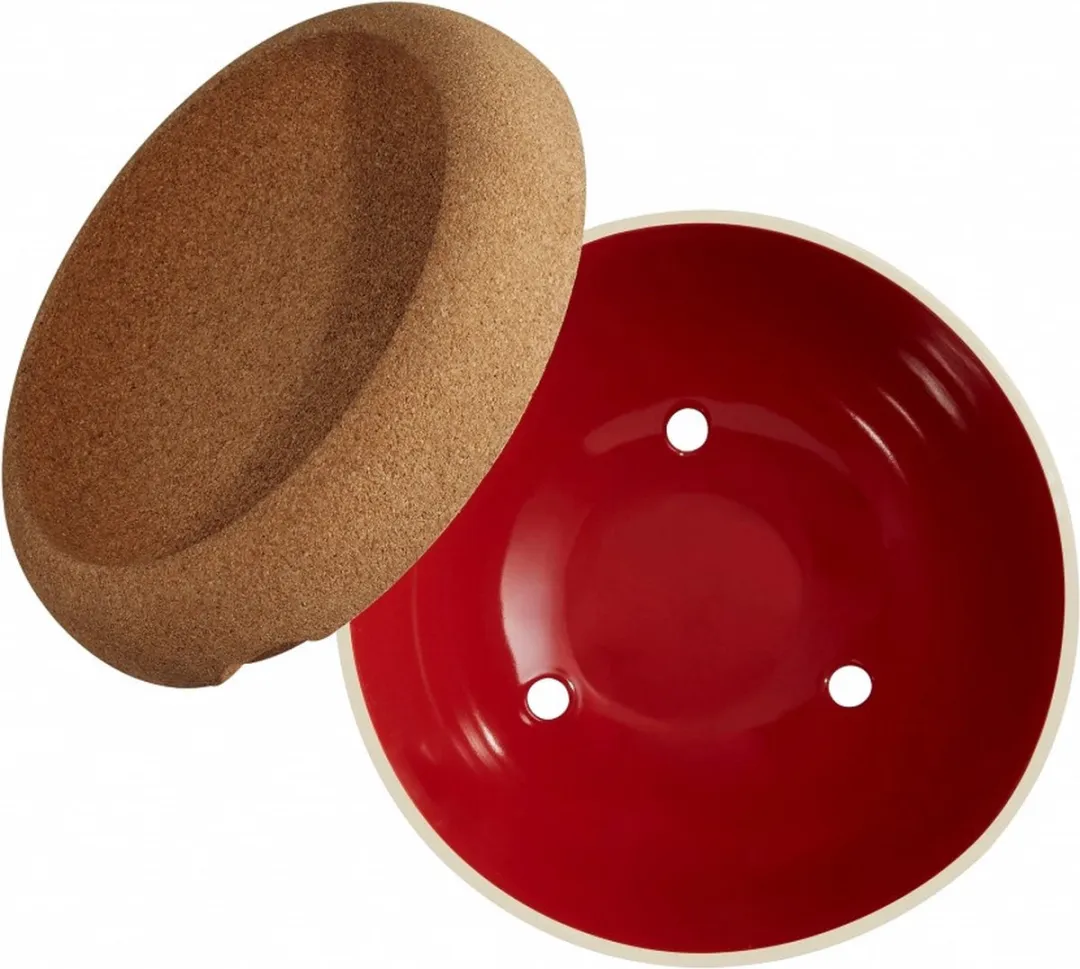 Emile Henry Fruitschaal/Bewaarpot 27cm - Keramiek Rood