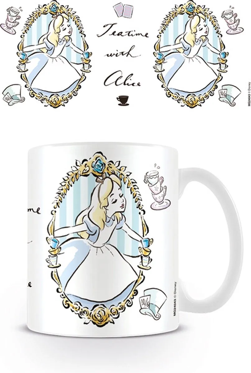 Disney Alice in Wonderland Mok - 325ml - Wit