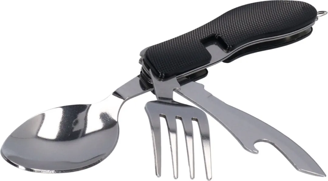 Toolbrothers 4-in-1 Opvouwbaar Bestekset - Zwart