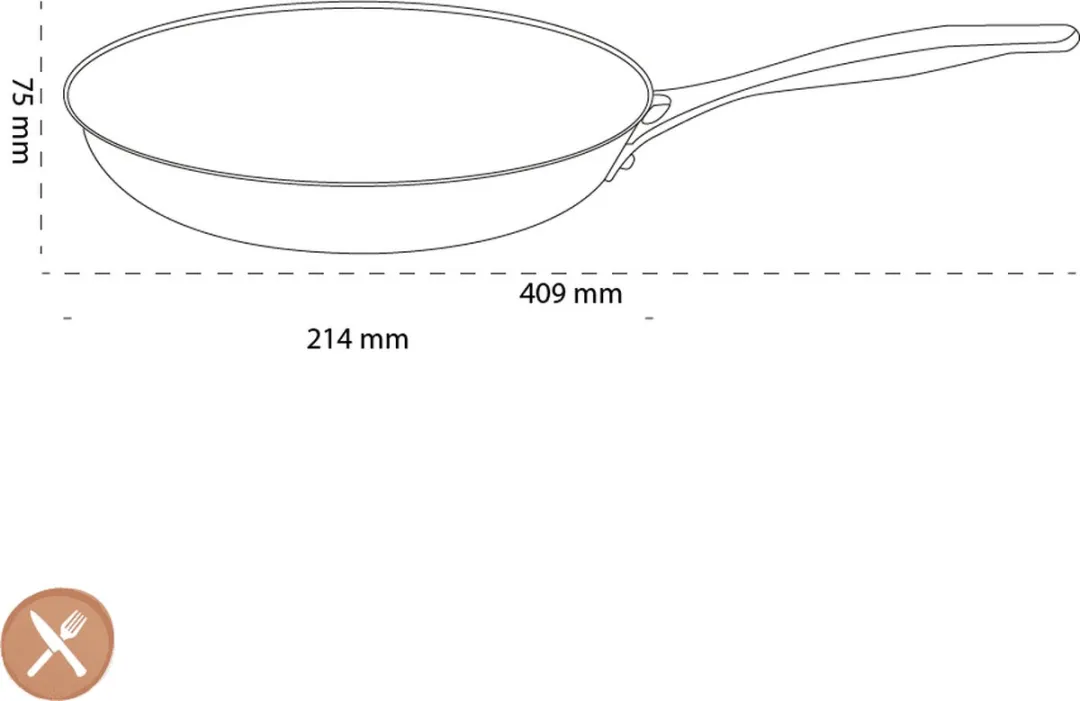 Le Creuset Koekenpan 20cm RVS