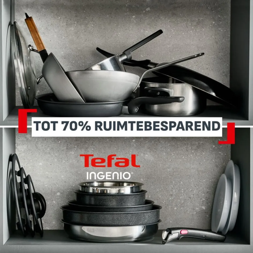 Tefal Ingenio Excellence Ceram Pannenset 13-delig - Zwart