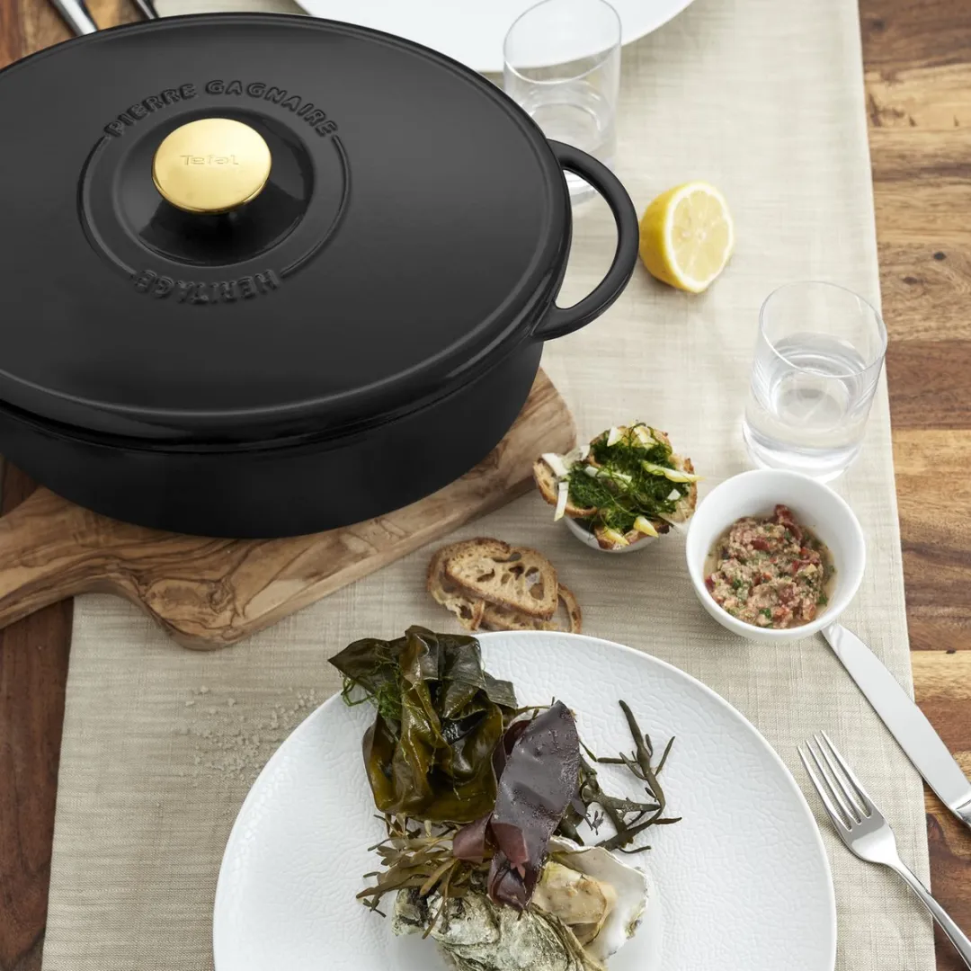 Tefal Pierre Gagnaire Erfgoed Braadpan 7,2L - 34x26cm - Zwart - afbeelding 4 van 6