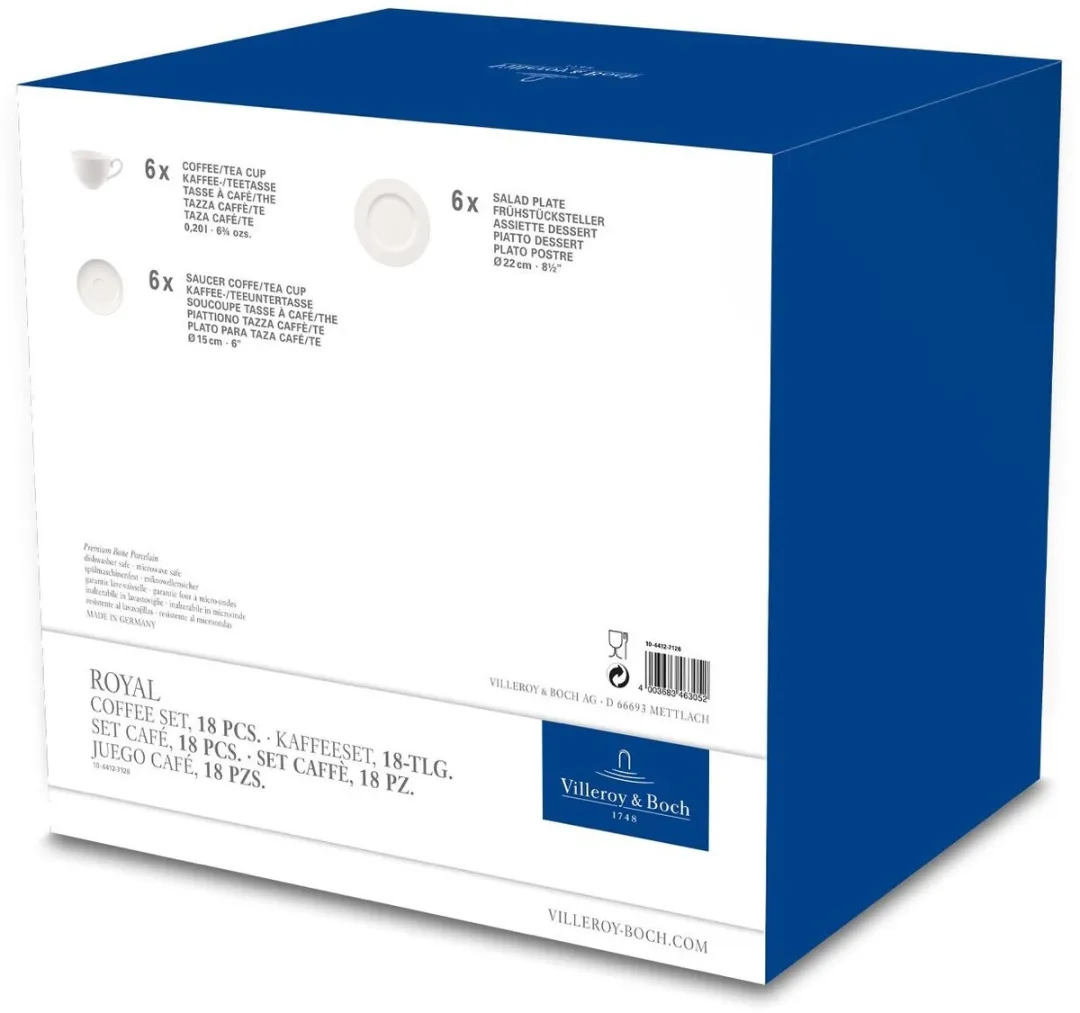 Villeroy & Boch Royal Koffieset 18-delig - 6 Personen - MPN 10-4412-7126