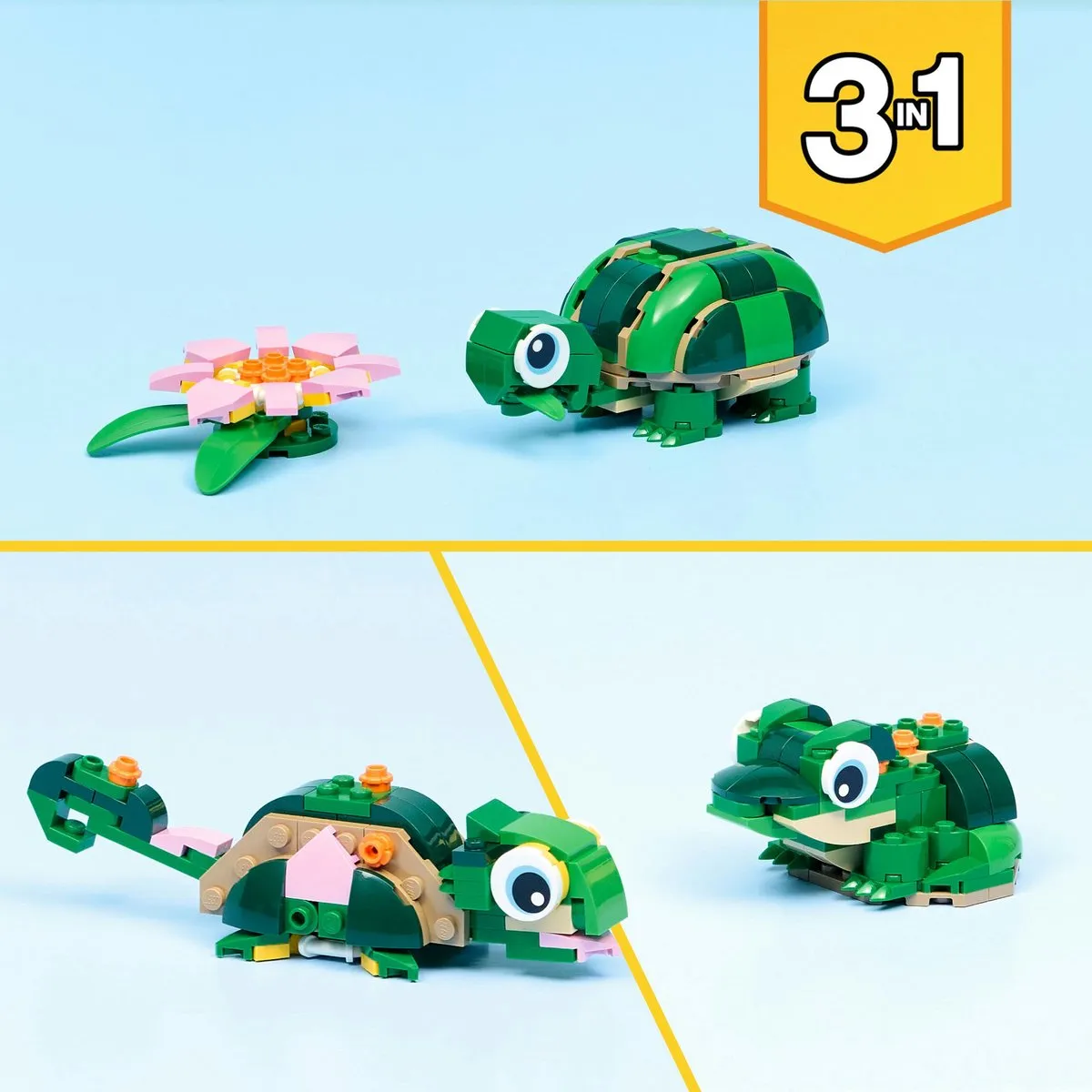 LEGO Creator 3-in-1 Schildpad 31377 - 124 Stukken - Multicolor