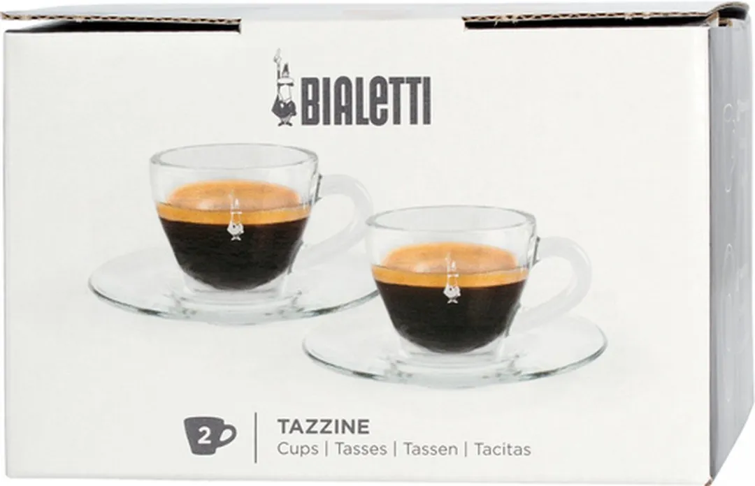 Bialetti - Classic - Set of 2 glass cups for Espresso