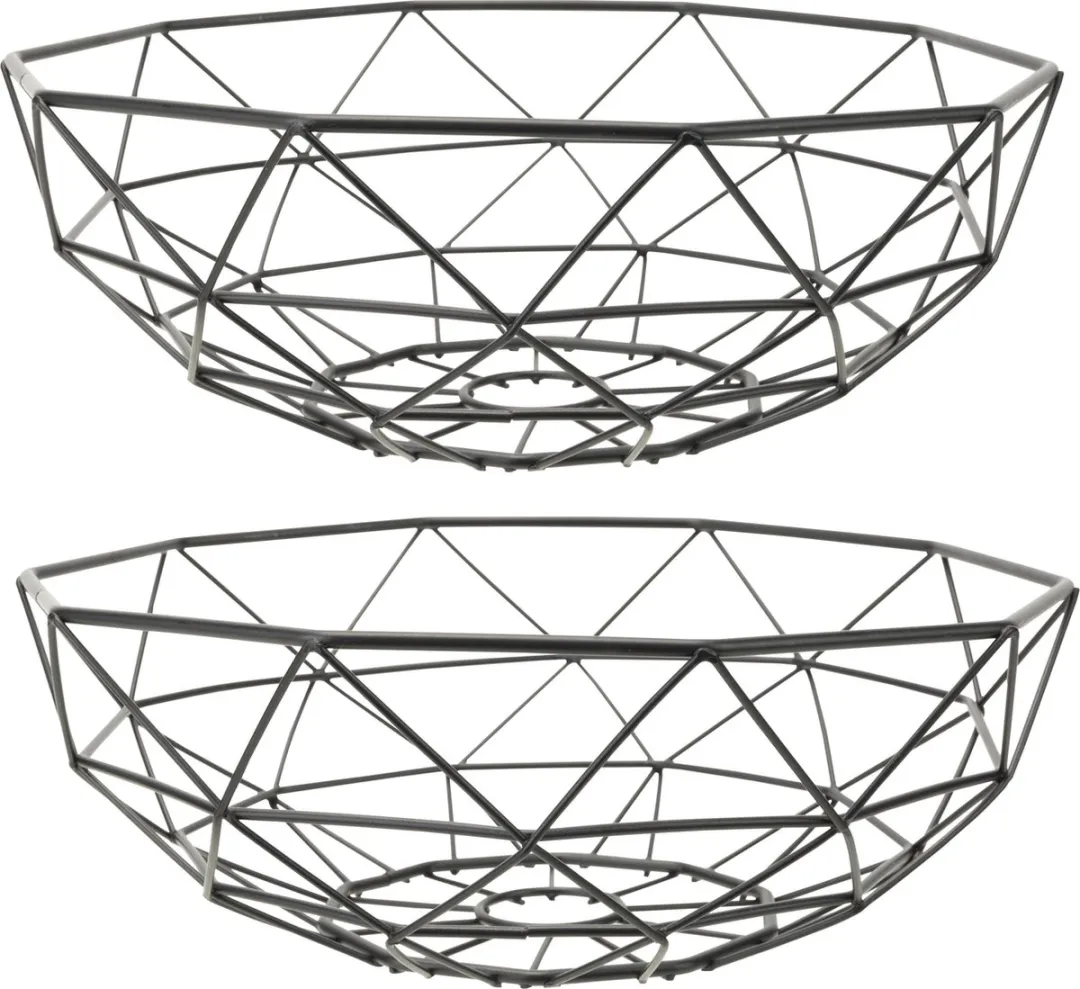 Cosy&Trendy Fruitschaal Zwart - Ø28cm Metaal