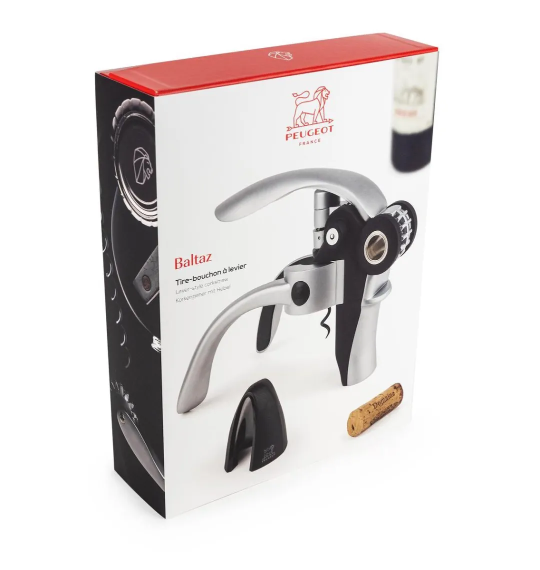 Peugeot Baltaz Kurkentrekker 14cm - Chroom/Zwart