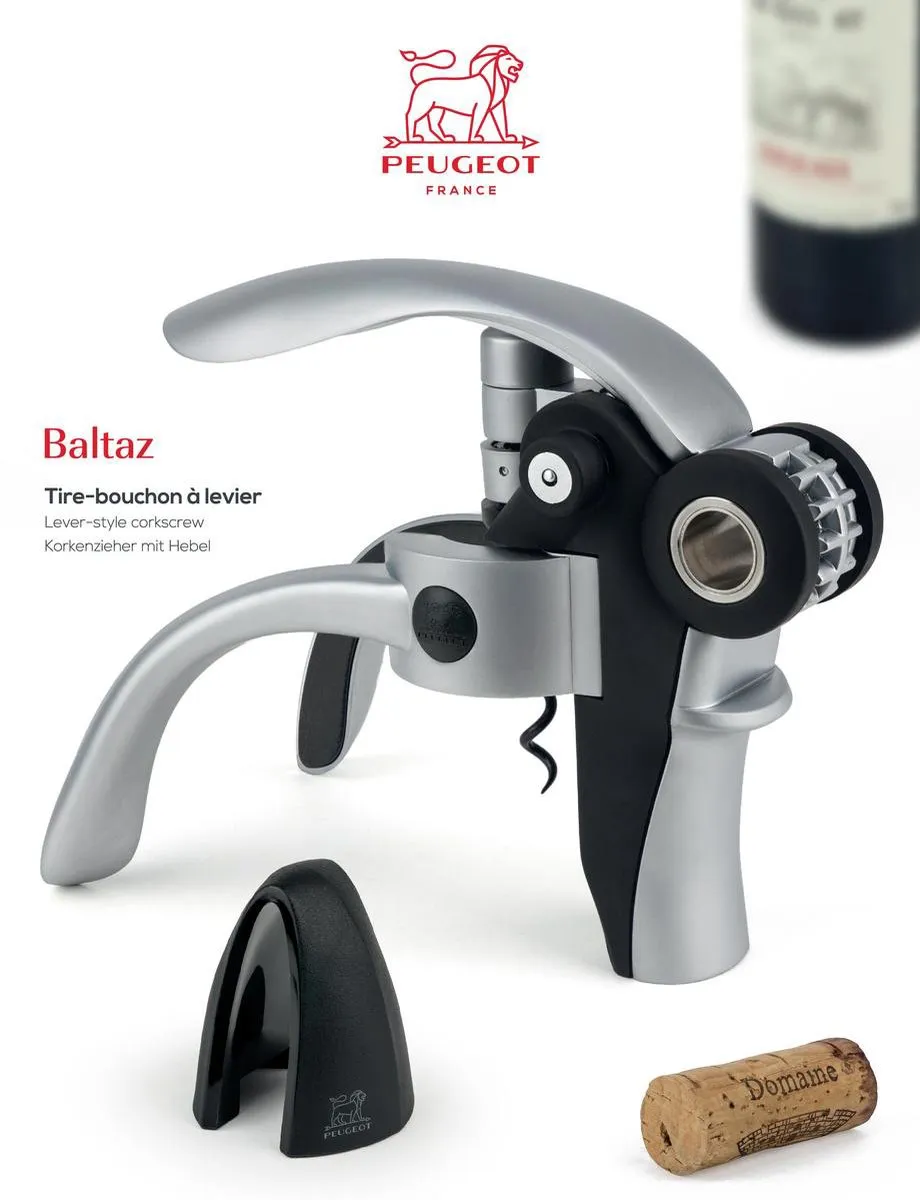Peugeot Baltaz Kurkentrekker 14cm - Chroom/Zwart