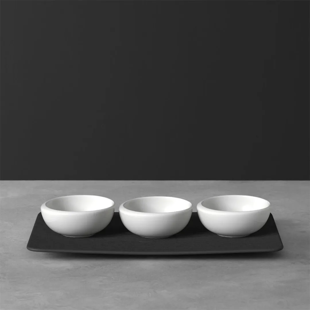 Villeroy & Boch NewMoon Dipschaaltjes - 4-delig - Wit