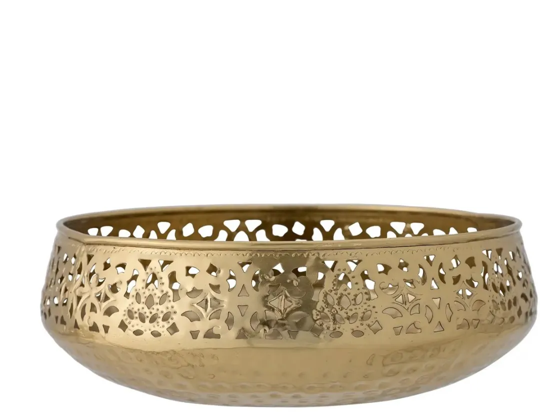 Bloomingville Aisha Schaal Metaal - 35,5 x 12,7 cm - Goud