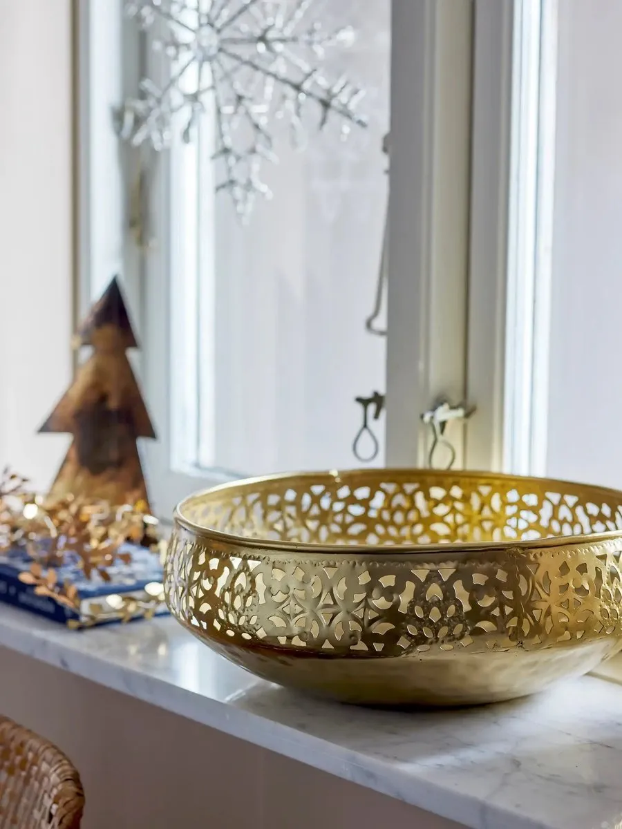 Bloomingville Aisha Schaal Metaal - 35,5 x 12,7 cm - Goud