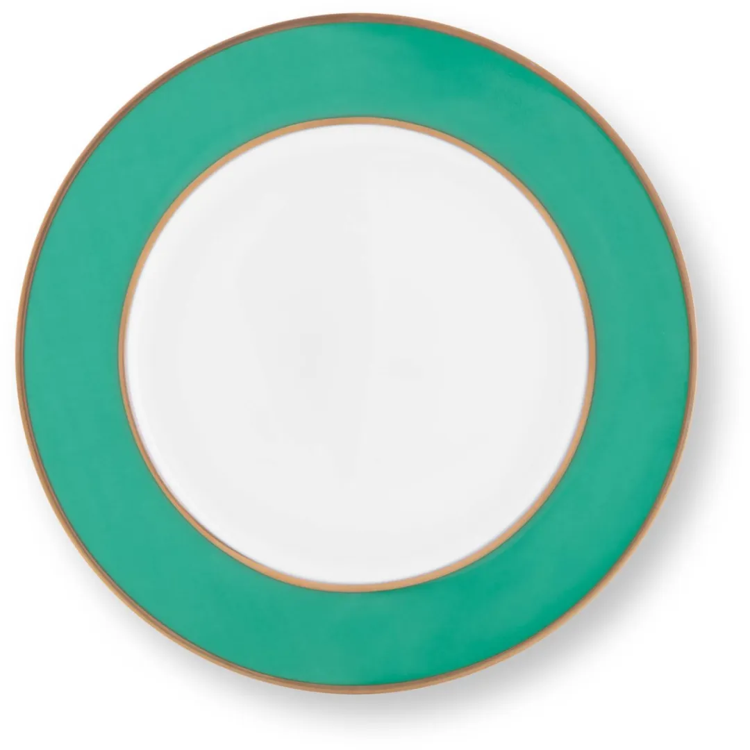 Pip Studio Chique Gebaksborden Groen - Set van 4 - Ø17cm