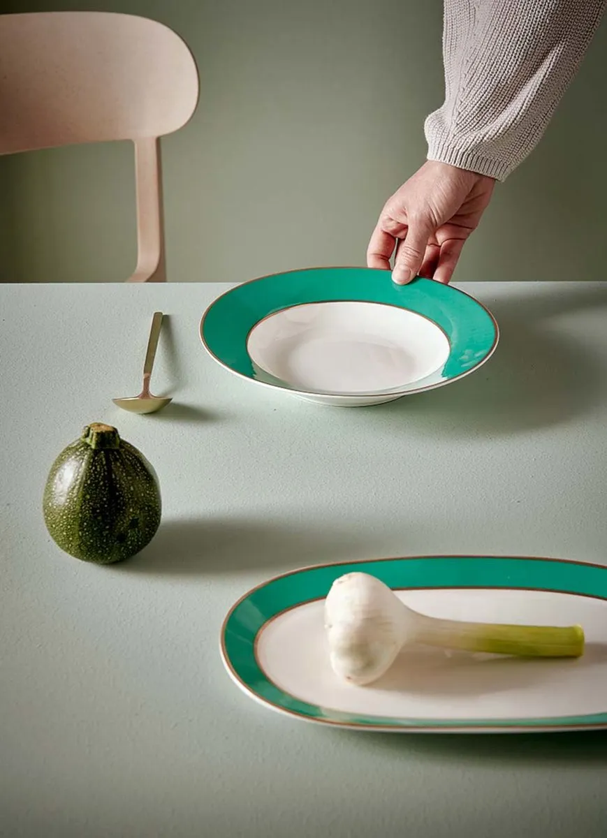 Pip Studio Chique Gebaksborden Groen - Set van 4 - Ø17cm