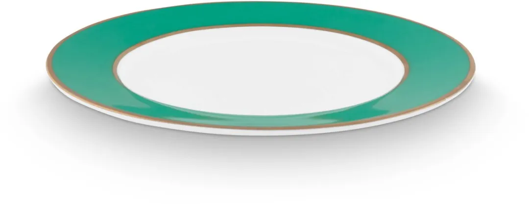 Pip Studio Chique Gebaksborden Groen - Set van 4 - Ø17cm
