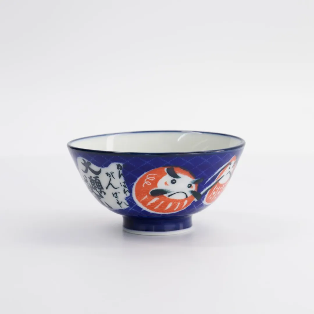 Tokyo Design Studio Kawaii Rijstkom Kom Daruma 300ml - Blauw