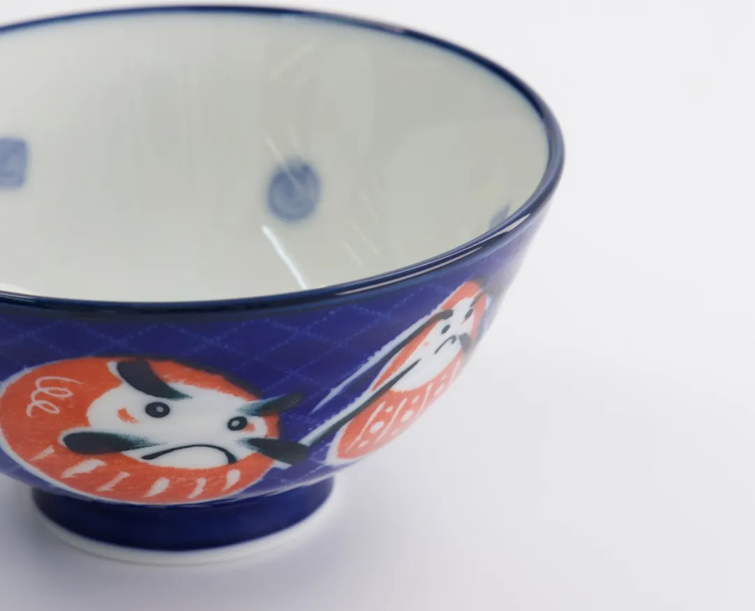 Tokyo Design Studio Kawaii Rijstkom Kom Daruma 300ml - Blauw