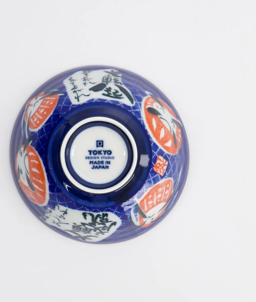 Tokyo Design Studio Kawaii Rijstkom Kom Daruma 300ml - Blauw