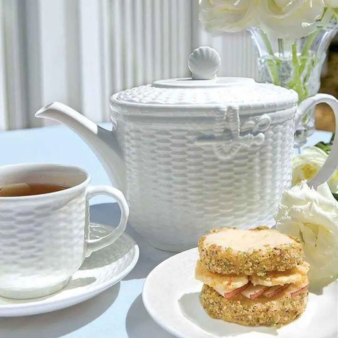 Wedgwood Nantucket Theepot - 1,2L - 4 Kopjes - Wit