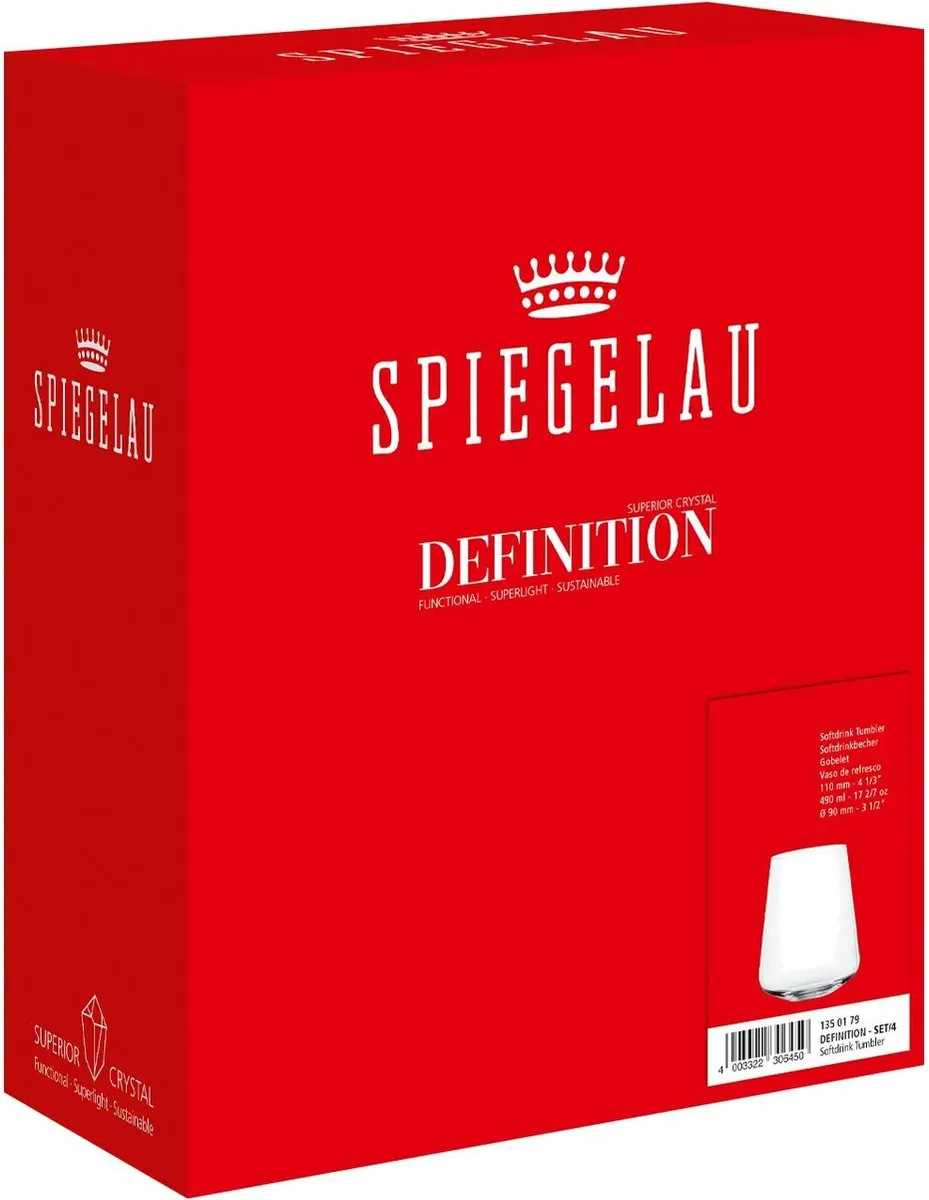 Spiegelau Definition Beker 49cl - Set van 4