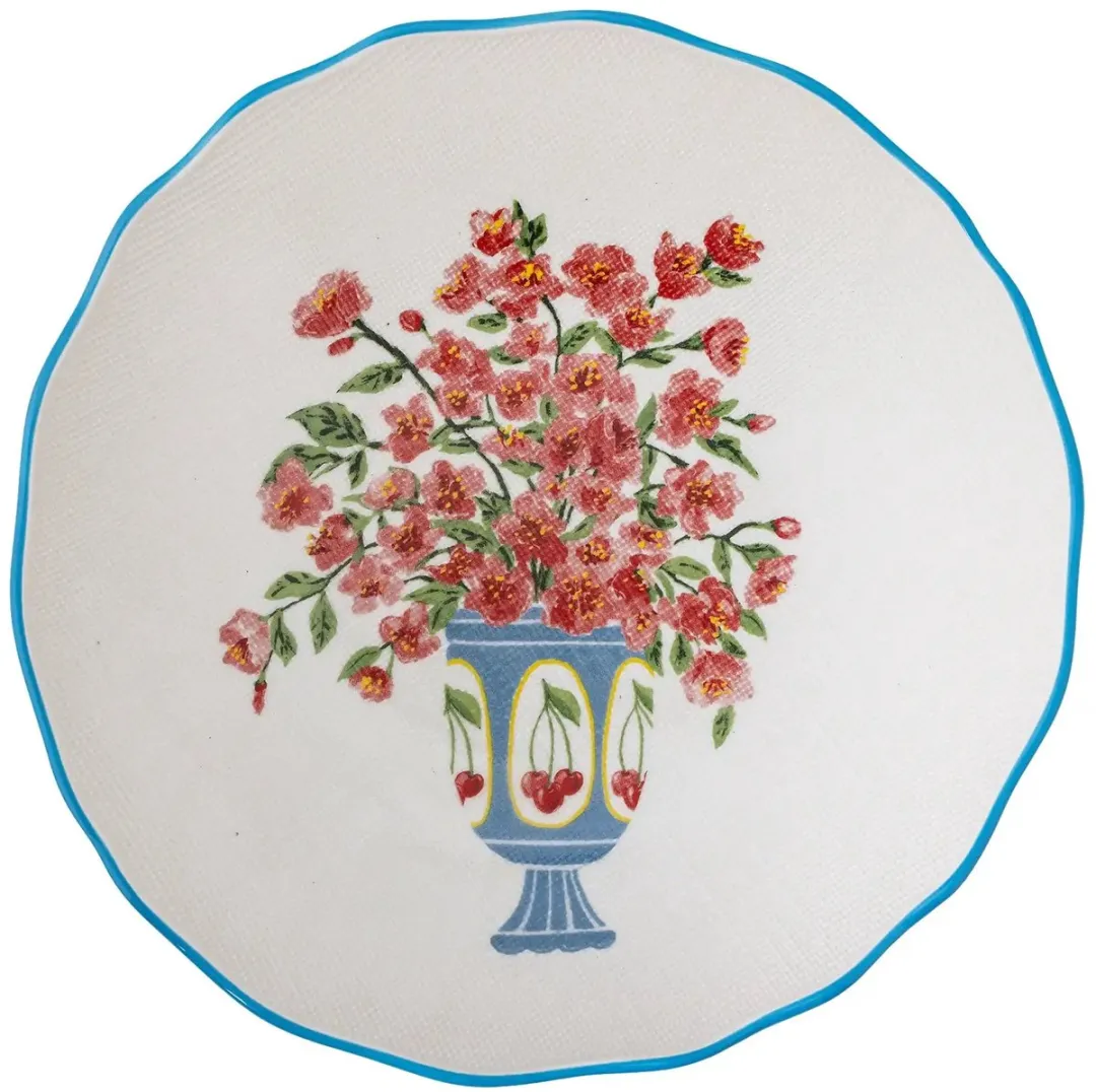 Bloomingville Schaal Aardewerk Dorothy 28cm - Blauw