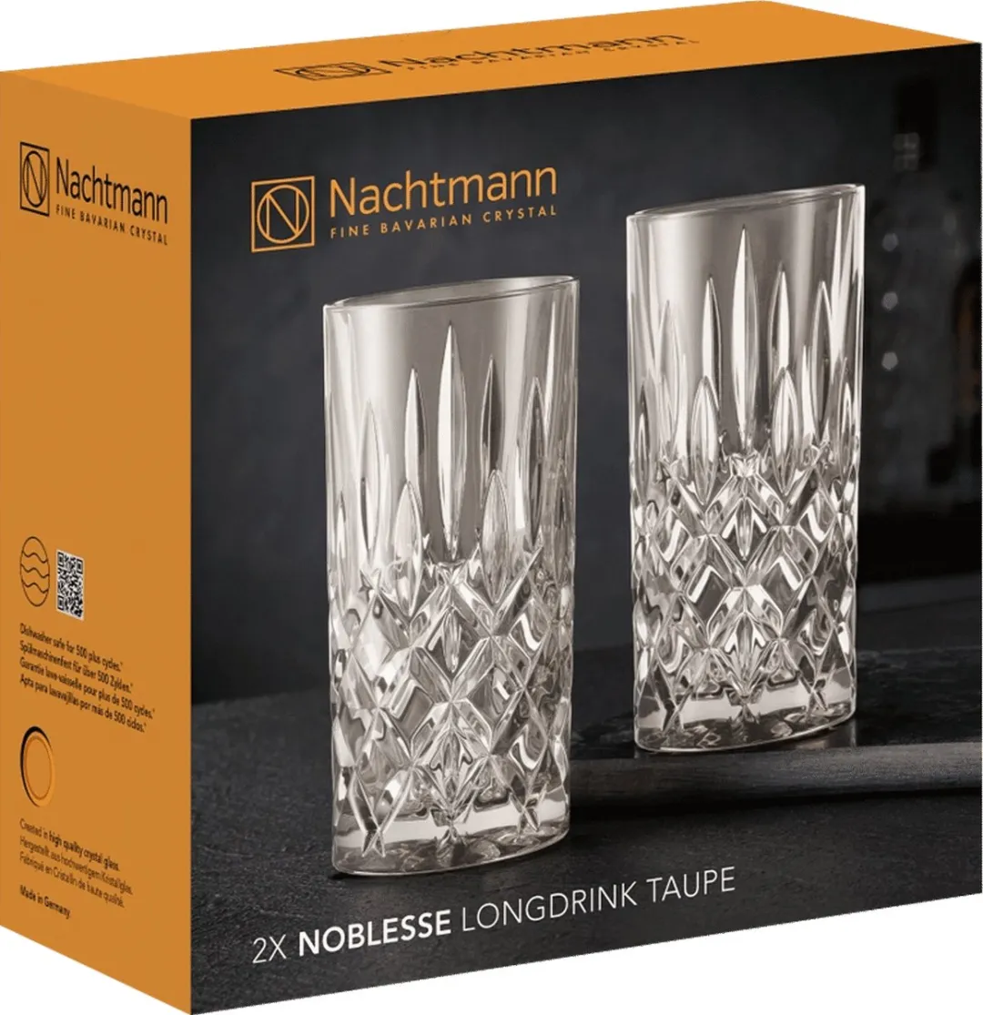 Nachtmann Noblesse Longdrinkglas 39,5cl - Taupe - 2 Stuks