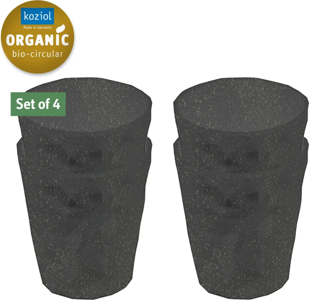 Koziol Club S 2.0 Drinkbekers Grijs - 4 Stuks