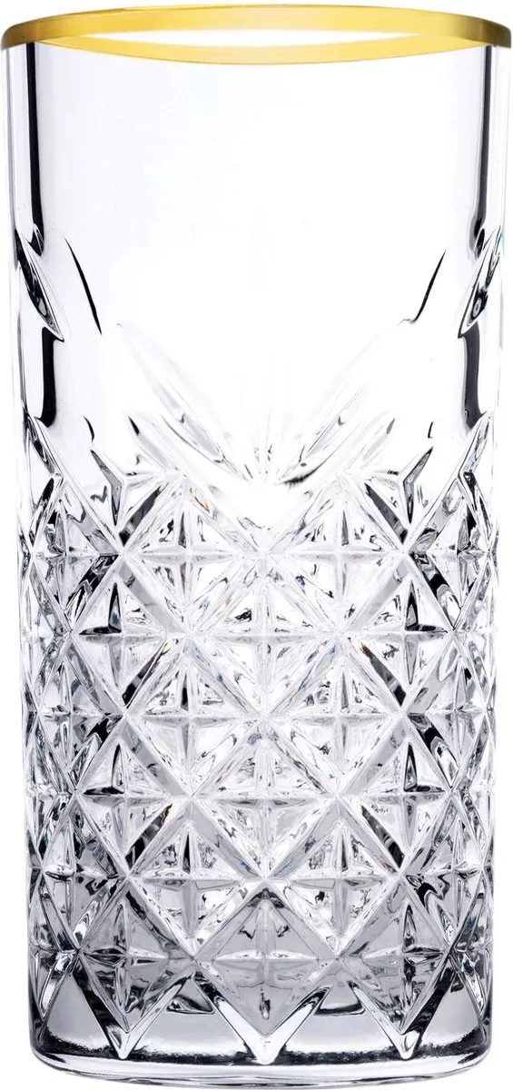 Pasabahçe Timeless Retro Longdrink - 30cl - 4 Stuks - Goud